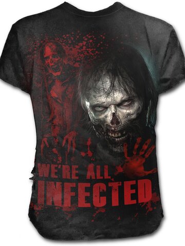 Potešte sa týmto kúskom Dedoles Tričko plus size  s motívom Walking Dead Zombie - All Infected